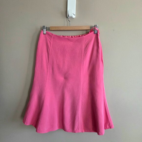 JONS NEW YORK SUIT 100% silk pink /fuchsia color skirt. - Picture 1 of 9